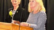 Nancy King receiving CARE Celebrate Literacy Award