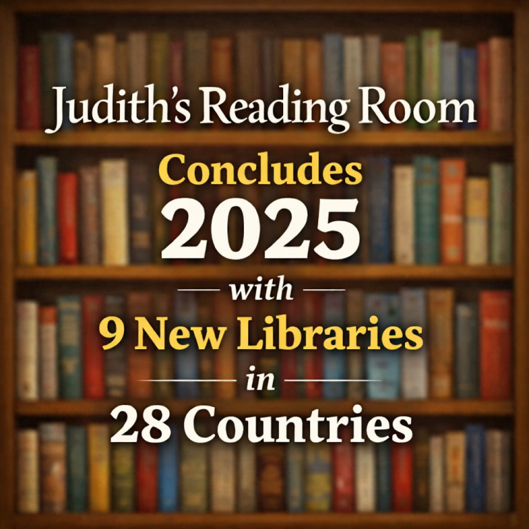 Judith’s Reading Room Concludes 2025 with 9 New Libraries in 28 Countries